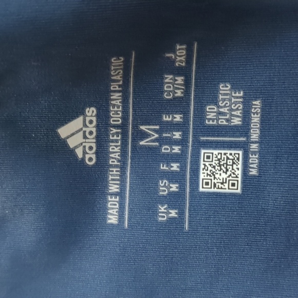 ADIDAS* Parley Ocean Plastic lightweight sports joggers size M navy - Picture 10 of 15